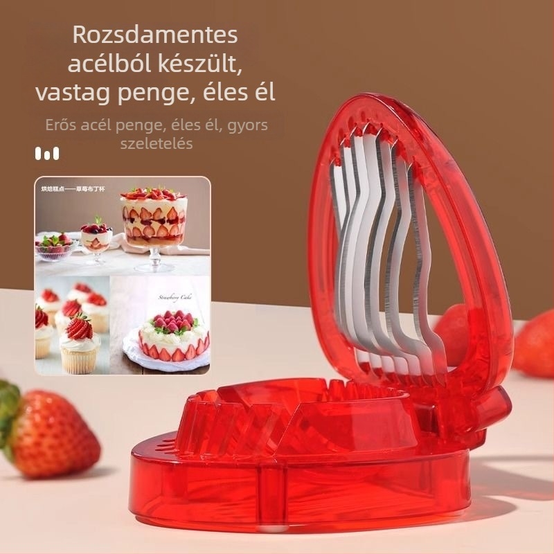 Rozsdamentes acél epervágó, tortaszeparáló és gyümölcs szeletelő konyhai eszköz