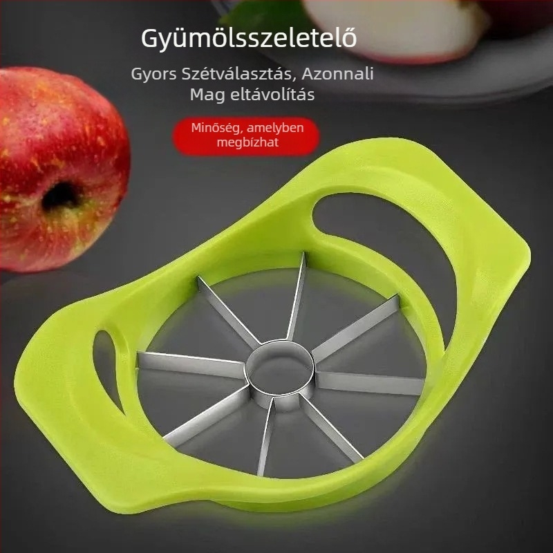 Nagy méretű almaszelető 8-részes – gyümölcs szeletelő almákhoz és körtékhez, ABS műanyagból
