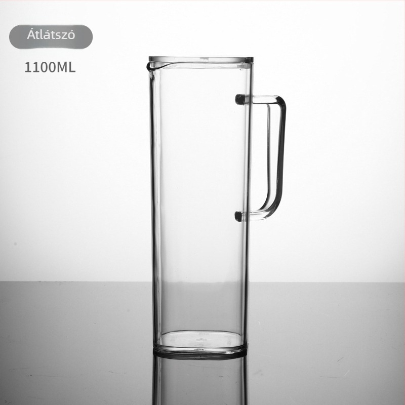 Akril hidegvíz-palack, hőálló, nagy kapacitású, PC-plasztik, modern minimalist design otthonra vagy étterembe