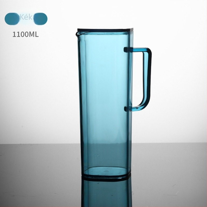 Akril hidegvíz-palack, hőálló, nagy kapacitású, PC-plasztik, modern minimalist design otthonra vagy étterembe