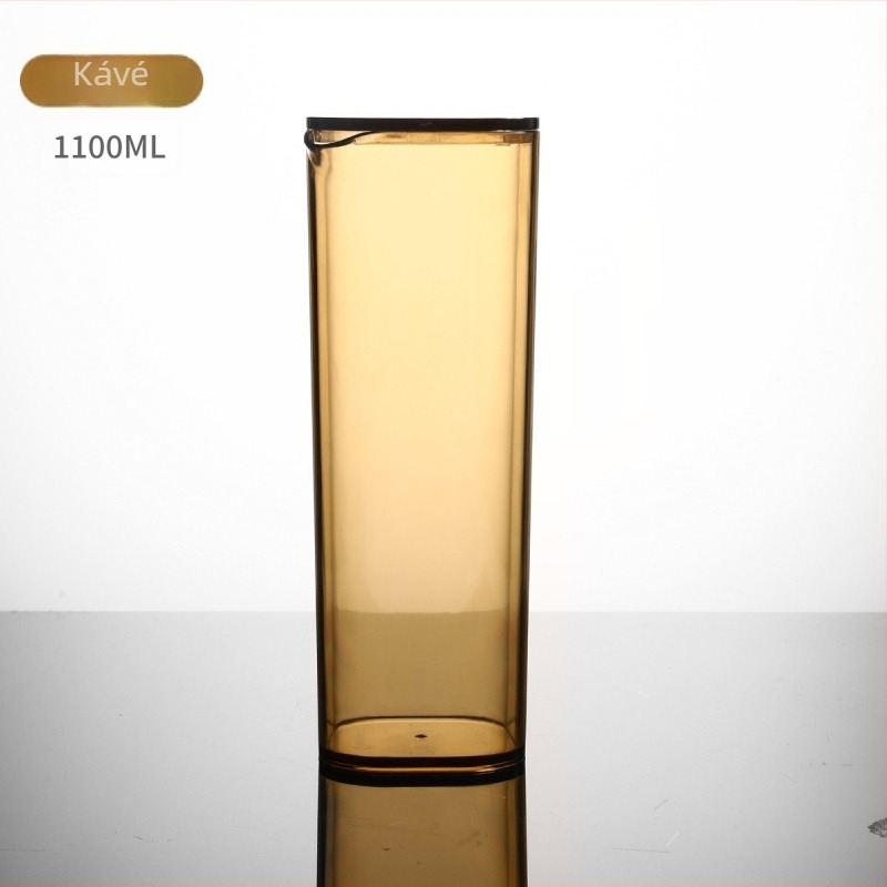 Akril hidegvíz-palack, hőálló, nagy kapacitású, PC-plasztik, modern minimalist design otthonra vagy étterembe