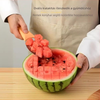 Rozsdamentes acél mangó hámozó és húskanál, héj- és magelválasztó, mangó kockázó