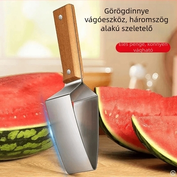 Rozsdamentes acélból készült dinnyeszeletelő, háromszög alakú szeletelő dinnyéhez, görögdinnyéhez és más gyümölcsökhöz