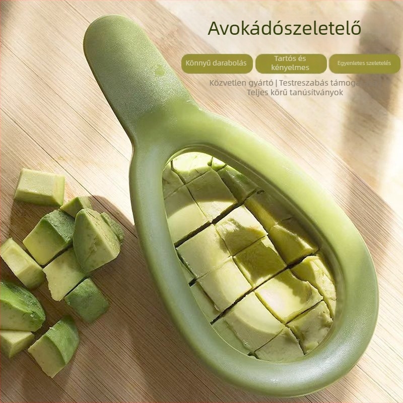 304 rozsdamentes acél avokádóvágó, avokádóhús szeparátor, kiwi szeletelő és gyümölcssaláta tál szeparáló