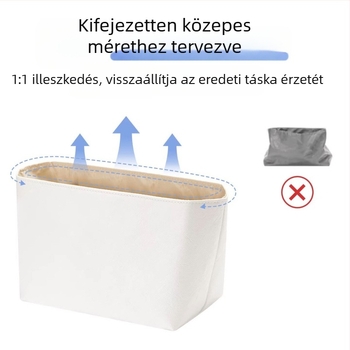 Longchamp-kompatibil belső liner táska, közepes méret, DuPont papírral vízálló, könnyű mini tároló kozmetikumokhoz