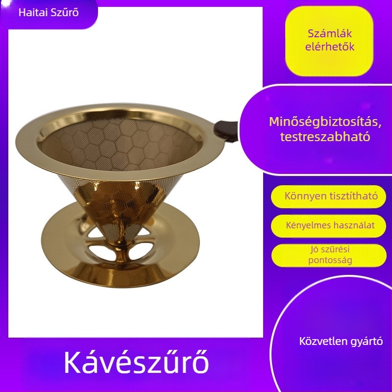 Honeycomb 600-meshes kettős rétegű káveszűrő készlet kancsóval és szűrőpapírral (japán stílus)