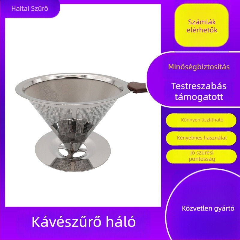 Honeycomb 600-meshes kettős rétegű káveszűrő készlet kancsóval és szűrőpapírral (japán stílus)