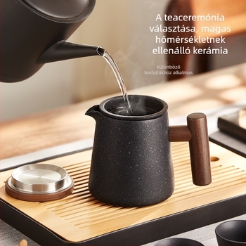 Kerámiás teáskanna otthoni teázáshoz, kiváló Kung Fu teáskészlet, egy kanna tea- és víz elválasztással