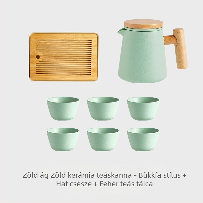 Kerámiás teáskanna otthoni teázáshoz, kiváló Kung Fu teáskészlet, egy kanna tea- és víz elválasztással