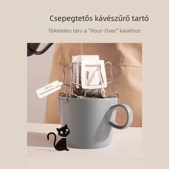 Hordozható pour-over kávé állvány filterpapír tartóval