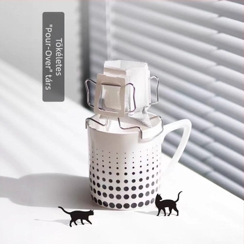 Hordozható pour-over kávé állvány filterpapír tartóval