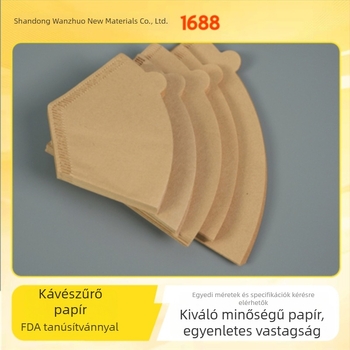 Egyszer használatos kónikus szűrőpapír csepegtető kávéfőzőkhöz és kézi főzésű kávéhoz