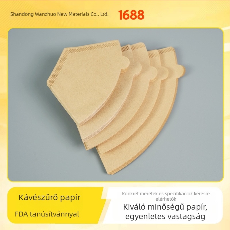 Egyszer használatos kónikus szűrőpapír csepegtető kávéfőzőkhöz és kézi főzésű kávéhoz