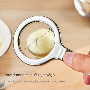304 rozsdamentes acél tojásvágó, multifunkcionális, otthoni használatra