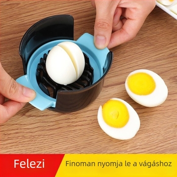 3-in-1 tojás szeletelő, szeletelésre és félbevágásra, sokoldalú tojásvágó