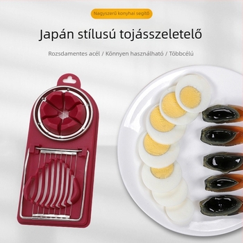 Japán stílusú többfunkciós tojásvágó és osztó, kétfejű, 2 az 1-ben