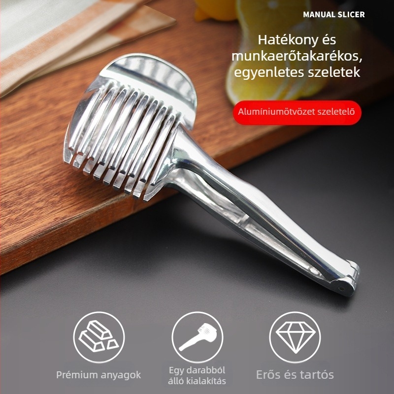 Multifunkcionális szeletelő citromhoz, paradicsomhoz és tojásokhoz