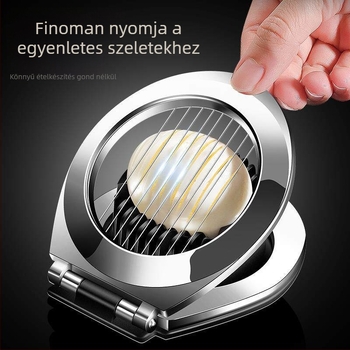 Kettő az egyben tojásszeletelő és többszekciós elválasztó, multifunkcionális konyhai eszköz tojások és százéves tojások szeleteléséhez