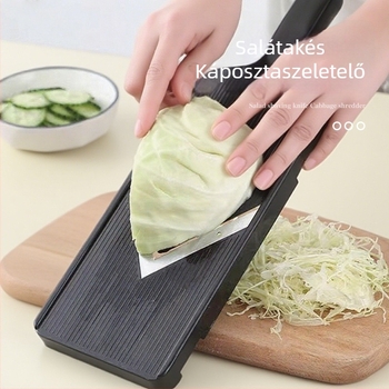 Többfunkciós káposztareszelő és zöldségszeletelő: káposzta, lila káposzta, uborka és burgonya.