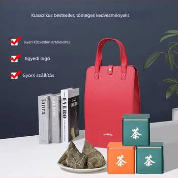 Vörösbor ajándékdoboz bőrtáskával, elérhető egyes vagy kettős készletben