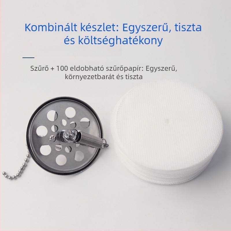 Rozsdamentes acél szifon kávéfőző szűrő, egyszer használatos szűrőanyag/szűrőpapír, 100 darab, univerzális