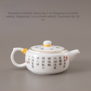 Kínai stílusú teáskanna és tea készlet kiegészítők, kék‑fehér kerámia, fehér porcelán, retro kis teáskanna otthoni használatra