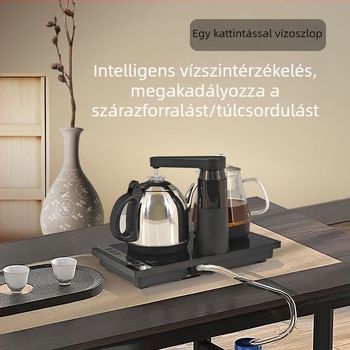 Okos, teljesen automata elektromos teáskanna vízellátással és beépített burkolattal otthoni teázáshoz