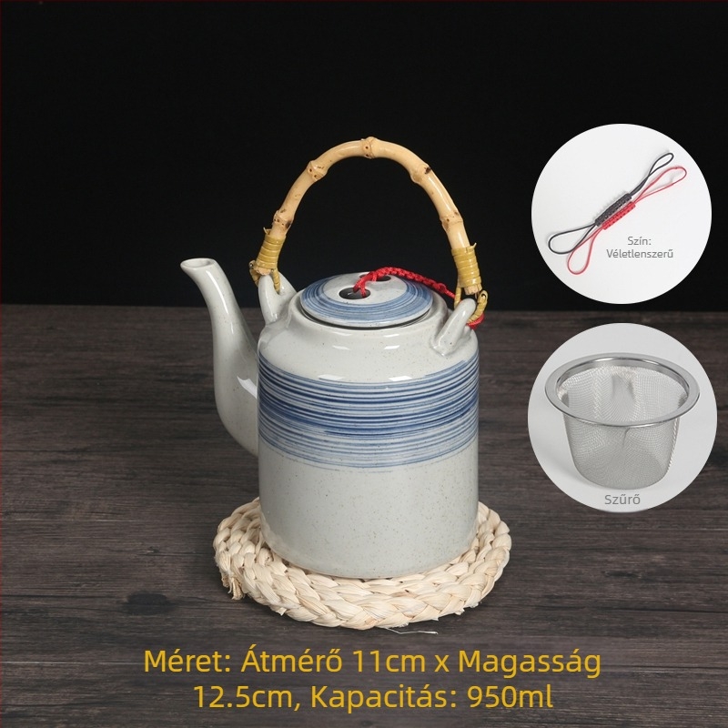 Ősrégi kerámia teáskanna szűrővel, nagy kapacitású, kézzel festett porcelán, otthoni, éttermi és szállodai használatra