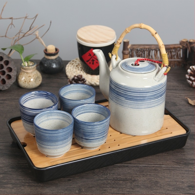 Ősrégi kerámia teáskanna szűrővel, nagy kapacitású, kézzel festett porcelán, otthoni, éttermi és szállodai használatra