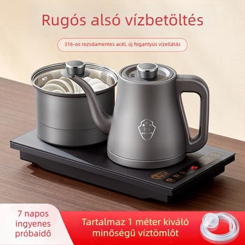 Beépített vízellátású elektromos teáskanna teafasztalhoz, 316 rozsdamentes acélból