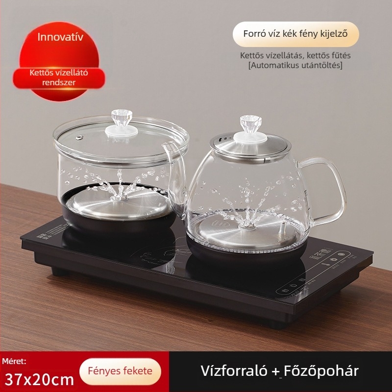 Beépített vízellátású elektromos teáskanna teafasztalhoz, 316 rozsdamentes acélból