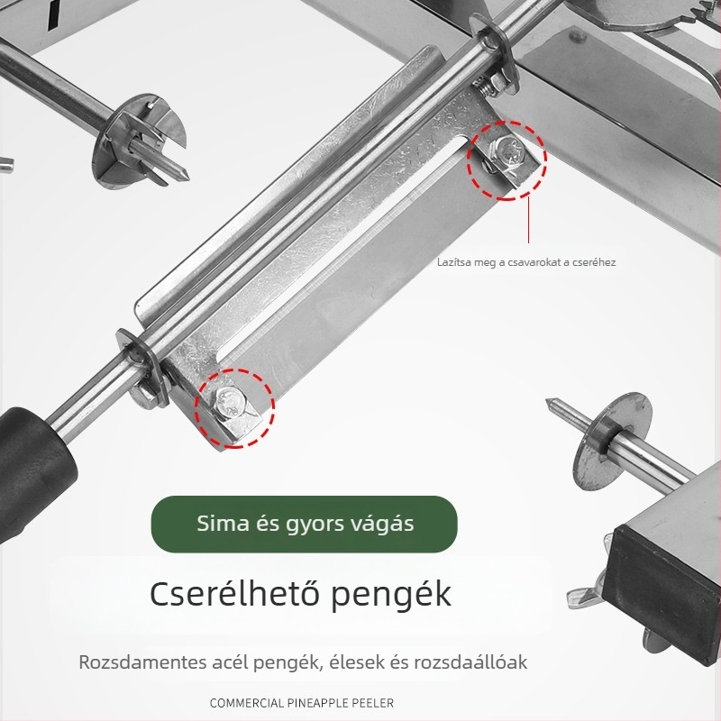 Automata ananász-hámozó rozsdamentes acél szem eltávolítóval