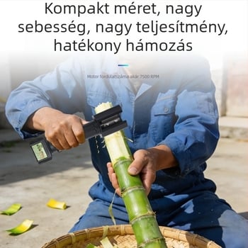 Kézben tartható elektromos zöldség-hámozó és kaparó, cukornádhoz, fejessalátához, retekhez és tökhöz