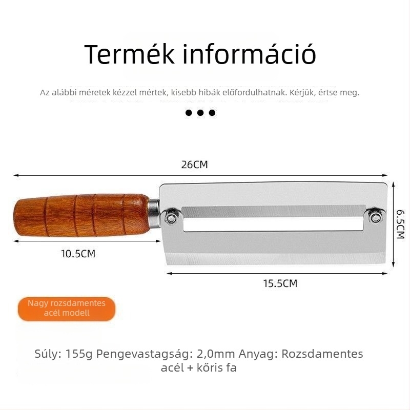 Rozsdamentes acél cukornád-kés, vastagabb hámozó él, éles szénacél ananász eszköz, többfunkciós gyümölcs- és zöldségkészülék