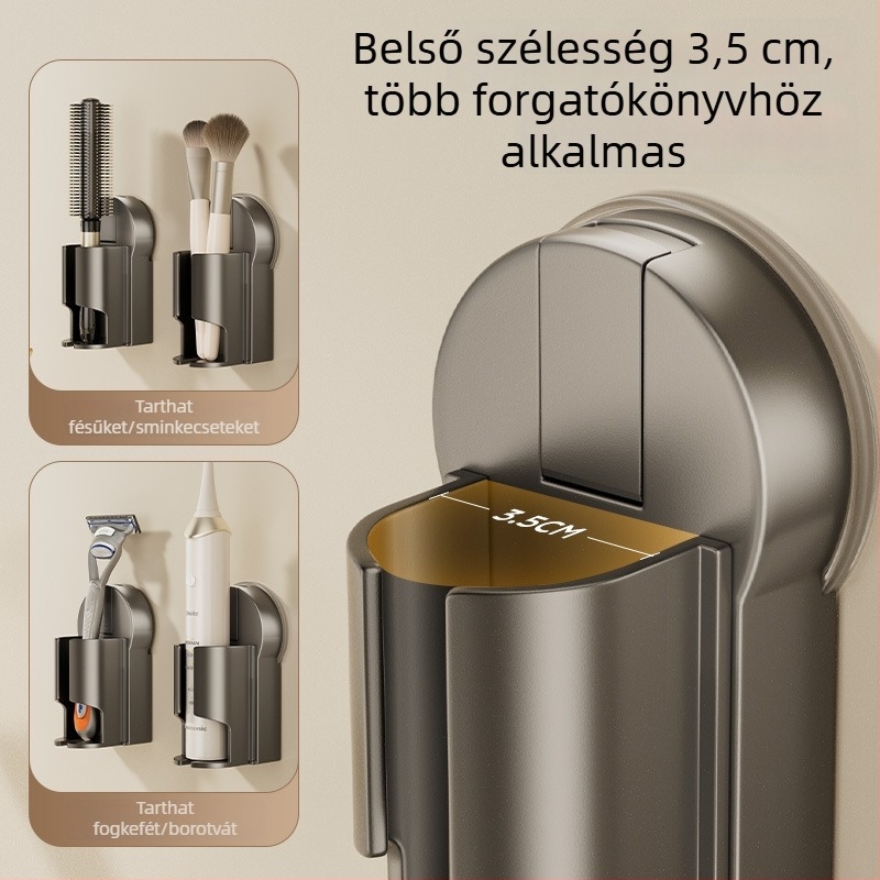 Dimitrov vákuumos fogkefetartó, falra szerelhető, fúrás nélkül, fürdőszobai rendező