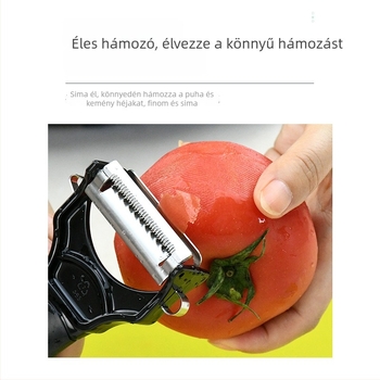 Rozsdamentes acél 3 az 1-ben hámozó, reszelő és szemkivonó – gyümölcs és zöldség konyhai eszköze