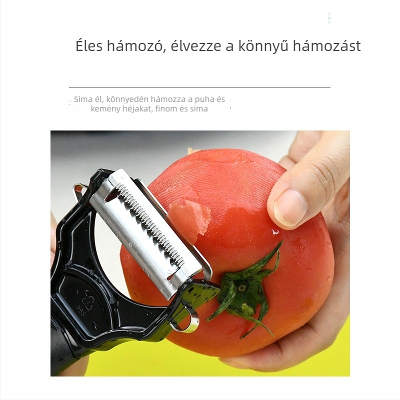 Rozsdamentes acél 3 az 1-ben hámozó, reszelő és szemkivonó – gyümölcs és zöldség konyhai eszköze