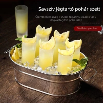 Golyó alakú shot poharak és koktél poharak – bárfelszerelés készlet