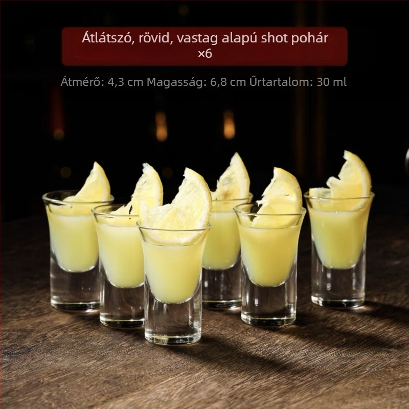 Golyó alakú shot poharak és koktél poharak – bárfelszerelés készlet