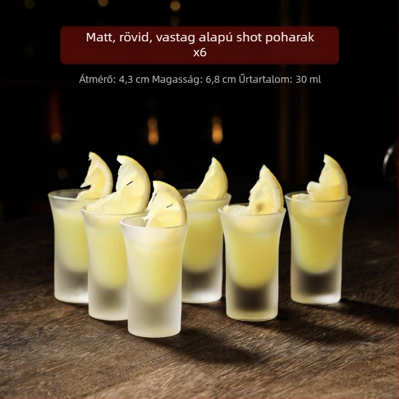 Golyó alakú shot poharak és koktél poharak – bárfelszerelés készlet
