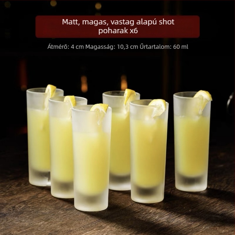 Golyó alakú shot poharak és koktél poharak – bárfelszerelés készlet