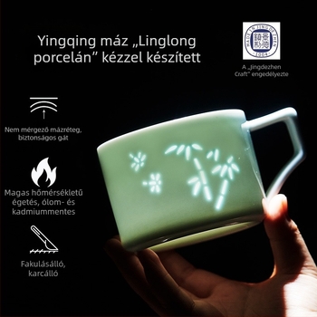 Kerámia kávéscsésze és aljával készlet, magas minőség, latte csésze, ajándékdoboz, testreszabás