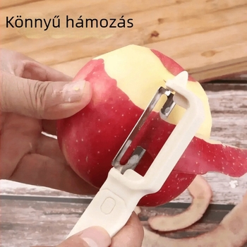 2-in-1 többfunkciós reszelő zöldségek és gyümölcsök reszelésére, hámozóval és kaparóval, rozsdamentes acélból