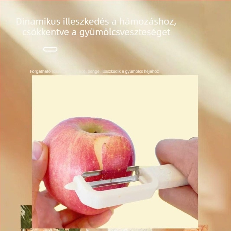 2-in-1 többfunkciós reszelő zöldségek és gyümölcsök reszelésére, hámozóval és kaparóval, rozsdamentes acélból