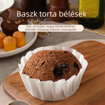 Basque-stílusú sütőpapír tortaformákhoz, 4/6/8 hüvelyk méretű, egyszer használatos leválasztópapír szilikon bevonattal