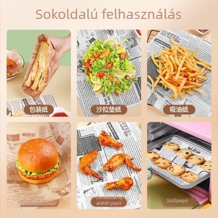 Szilikon bevonat sütőpapír sütőhöz és air fryer használathoz, élelmiszer-minőségű, hőálló