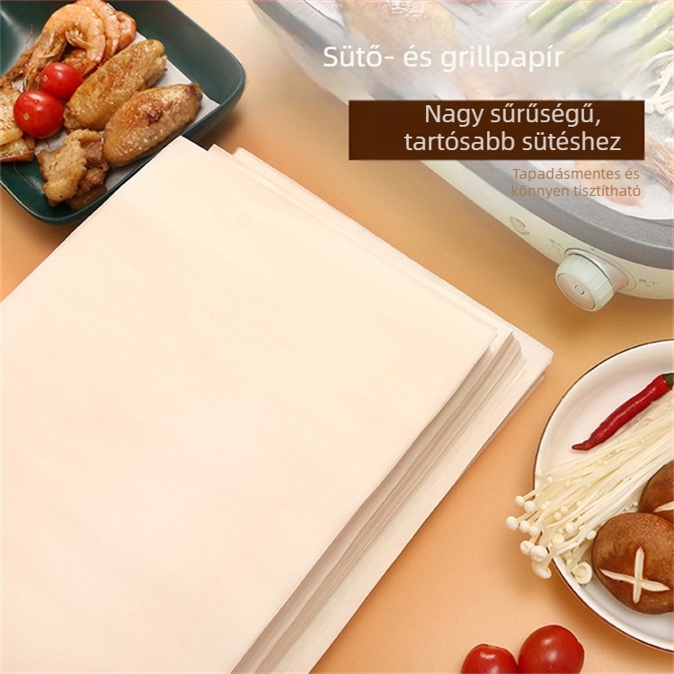 Négyszögletes szilikon bevonat sütőpapír — tapadásmentes, zsírfelszívó, sütőben használható