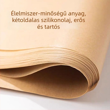 28 cm-es négyzetes sütőpapír alátét szilikonbevonattal, vastagított, egyszer használatos, nem tapad, torta tekercsekhez