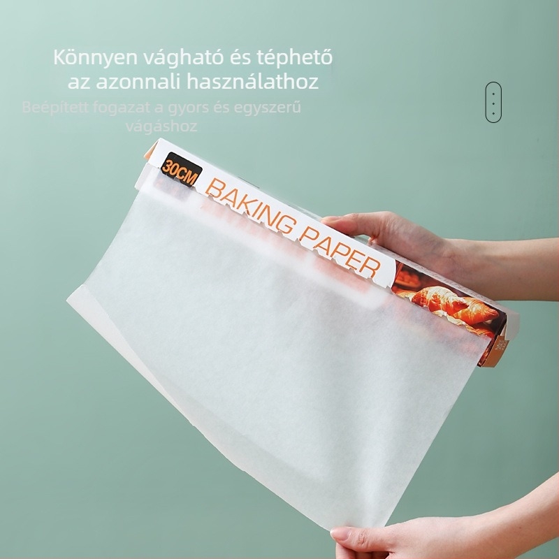 Kétoldalas szilikonos sütőpapír, sütőbe használható, tapadásmentes, 40 g/m²