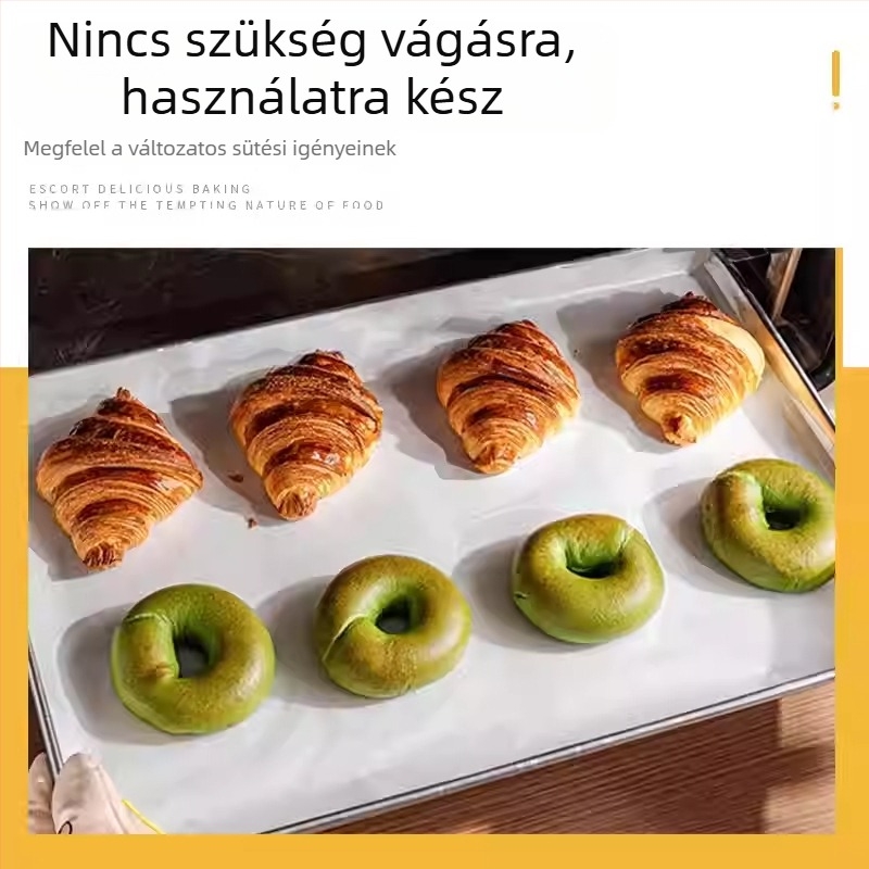 PE-bevonatú sütőpapír, sütőformázókhoz, tészták, kenyér és torták, tapadásmentes sütőpapír